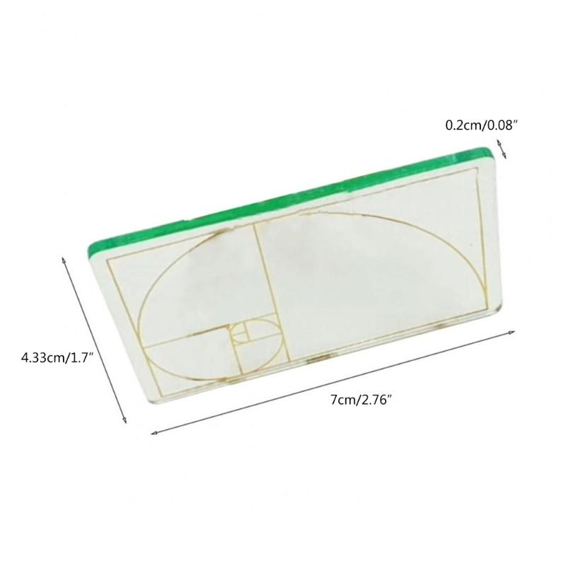 Golden Ratio Viewer,Portable Fibonaccis Composition Views Finder,Photography Scale Viewing Tool,Credit Card Size