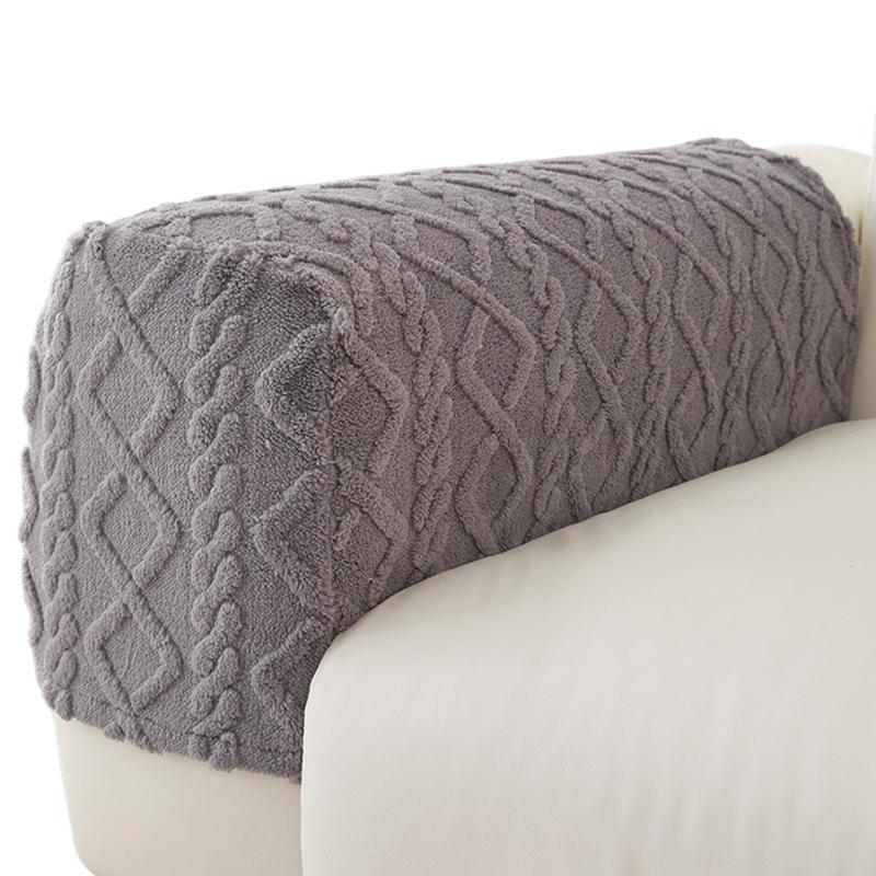 Luxurious Plush Sofa Arm Cover For Comfort And Warmth Furniture Protector Machine Washable Fuzzy Armrest Slipcover