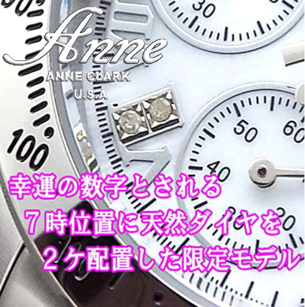 Don Clark Anne Clark Pair Watch Domestic Tachymeter Chronograph Equipped with Domestic Japanese Move Natural Shell White Dial Pair All Stainless