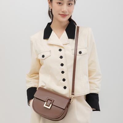 Luxury New PU Leather Saddle Shoulder Bags Mini Crossbody Bags for Ladies Simplicity Female Handbags Women's Fashion Bags