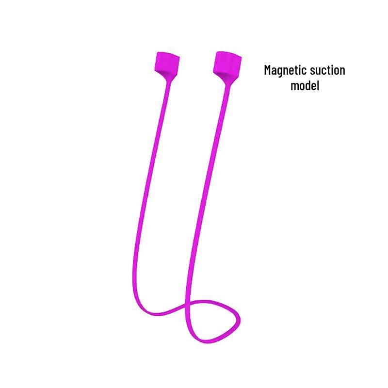 Silicone Bluetooth Wireless Earbuds Lanyard for AirPods & Xiaomi - Anti-Lost Magnetic Strap for Running Sports.