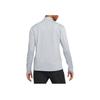Nike Solid Color Crew Neck Half Zip Long Sleeve T-Shirt Men Tops Light-Gray DD4756-084