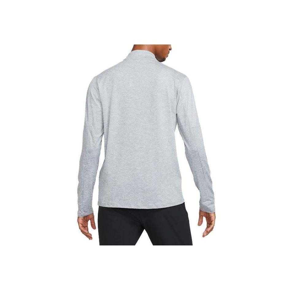 Nike Solid Color Crew Neck Half Zip Long Sleeve T-Shirt Men Tops Light-Gray DD4756-084