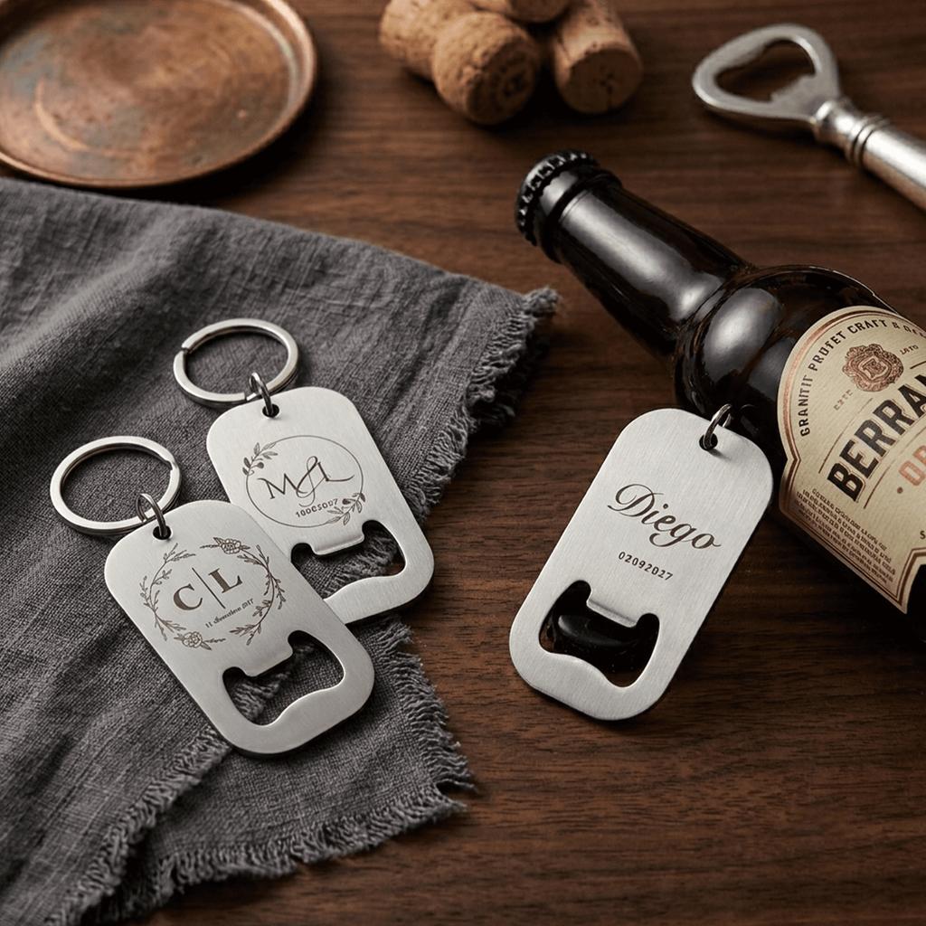 10psc-Personalized Engraved Bottle Opener Keychain Custom Name Date Stainless Steel Beer Opener Wedding Favors Gift for Men1