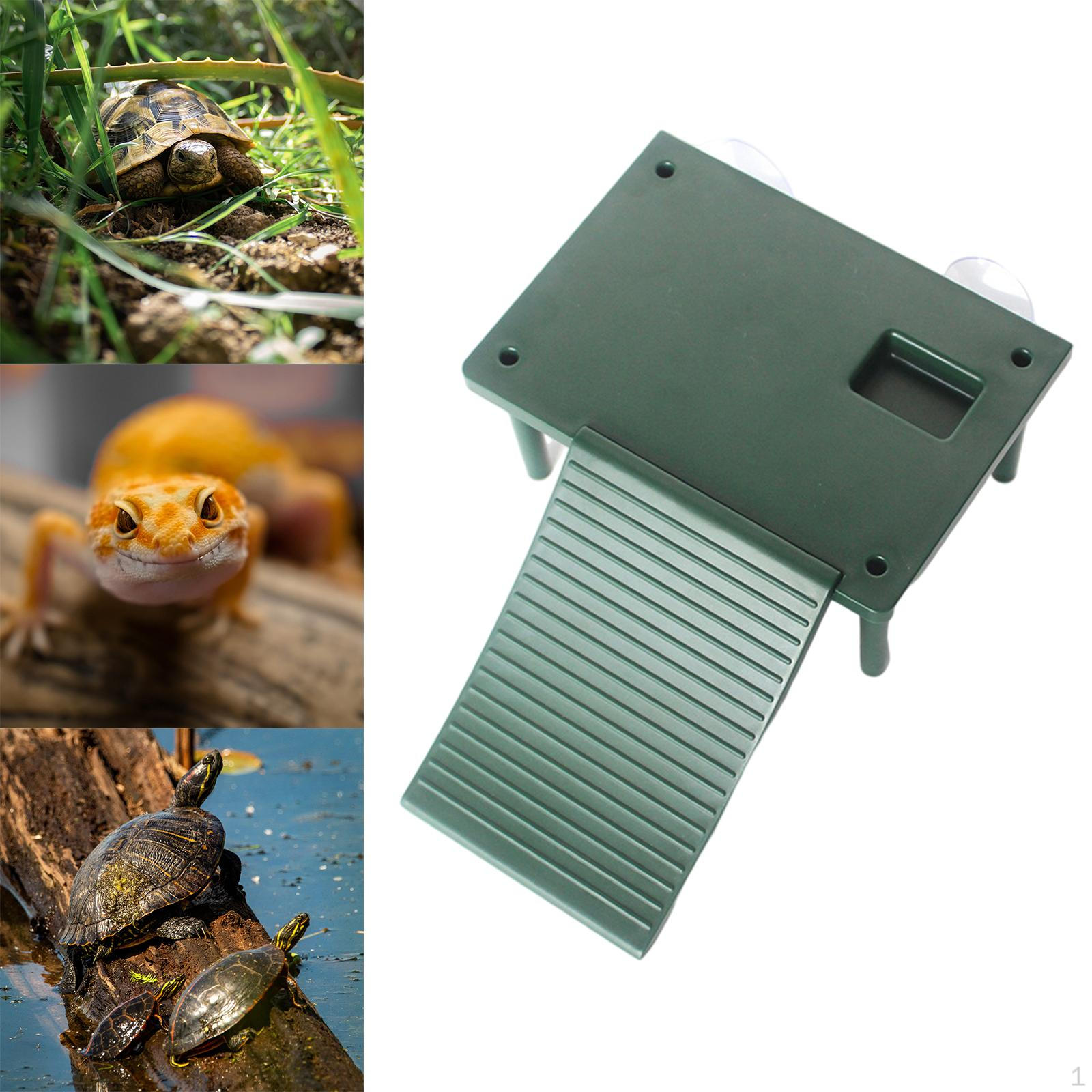 Functional Turtle Basking Platform Climb Ornament Ladder Resting Terrace for Gecko Bearded Dragon
