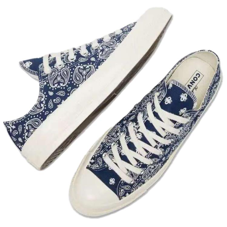Converse Chuck 70 Low Paisley Women Sneakers Blue Navy White A15751C