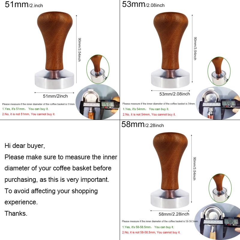 51/53/58mm Tamper Espresso Praf Mașină Aluminiu Tampere Cafea Pentru Portafiltre 51mm 53mm 58mm