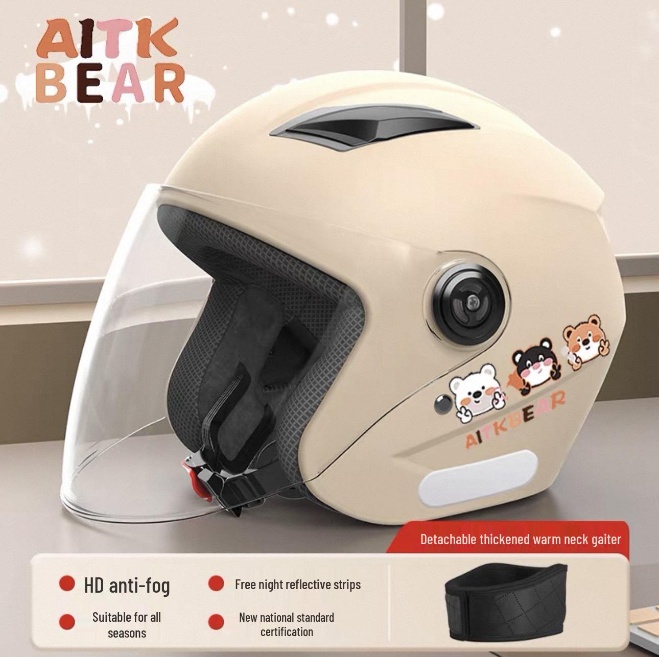 Unisex 3C-Certified Electric Vehicle Helmet: Warm, Windproof, & Anti-Fall for Autumn/Winter - Ideal for Scooters & Motorcycles