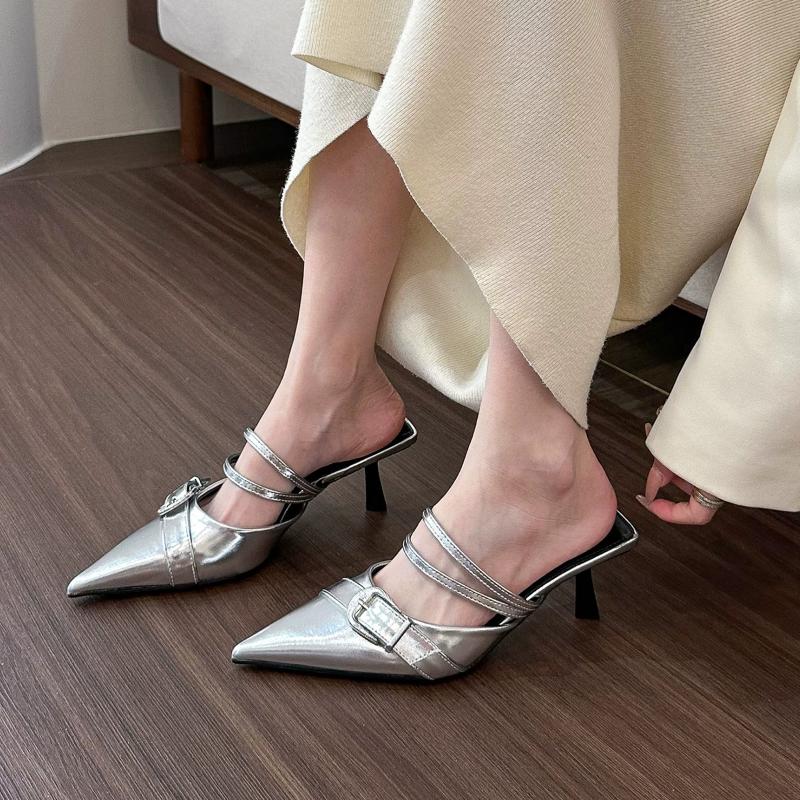 Fashion Summer New Fashion Comfortable Sexy High Heels Pointed Toe Slim Heels Casual Wear Elegant Catwalk Sandals for Women Heels Women
