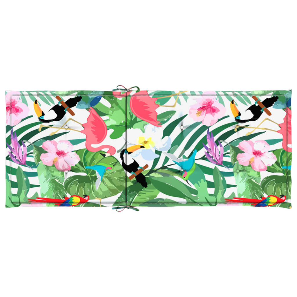 Garden Chair Cushions for High Back Chairs 2 pcs Multicolored 120 x 50 x 3 cm