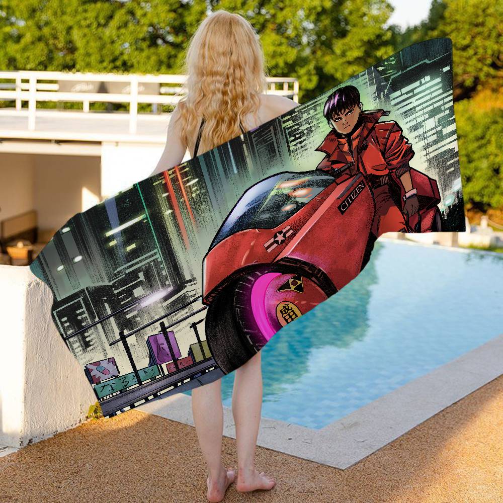 Superpower Energy Body A-akira Anime Bath Towel Microfiber Soft Water Absorbing Breathable For Kids Decorative Beach Towel