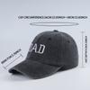 Mlfo “Dad” Embroidered Washed Baseball Cap Soft, Comfortable, Breathable Casual Family Outings Father'S Day Gift Dad Gift