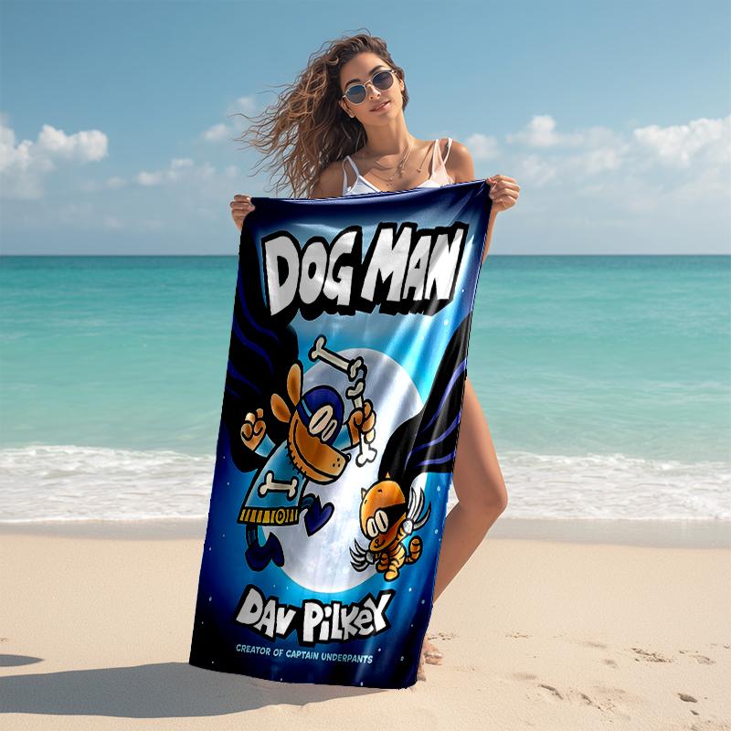 1pc DogMan1 Beach Towel, Comfortable and Thick, and Swimming/Bath/Picnic/Camping Towel, Suitable for Seaside Beaches