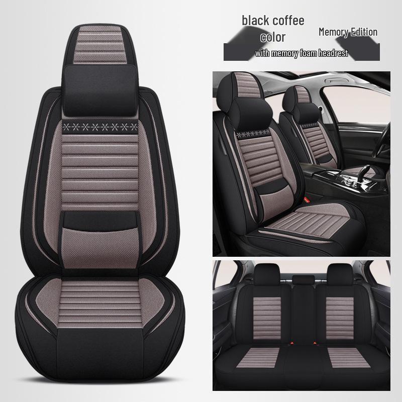 Linen Car Seat Cushion for Dongfeng Peugeot Models: 4008, 206, 207, 307, 408, 308, 2008, 5008