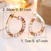 Unique Colorful Geometric Zircon Pendant Earrings for Women Girls Party Wear Earrings… More