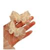 White Mesh Butterfly Pearl Hair Clip - Women's Duckbill Hairpin Bow Accessory