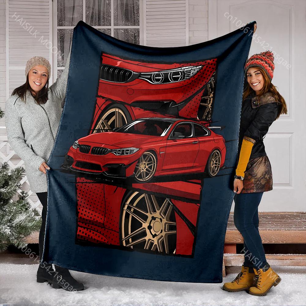 Classic Car Printed Blanket E30 Warm Soft and Comfortable Home Travel Blanket for Office Sofa Travel Camping RV Holiday Gifts