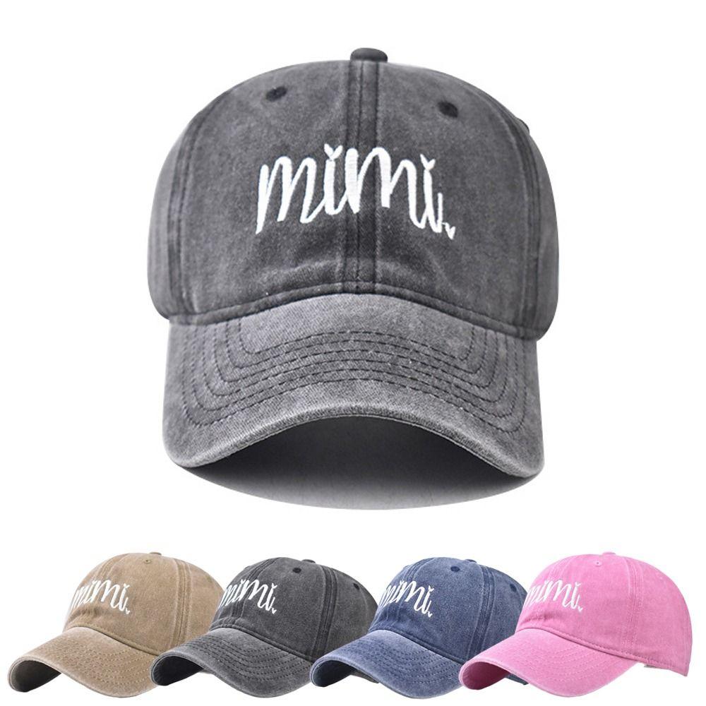 Vintage Mimi Letter Embroidery Caps Adjustable Baseball Cap Fashion Sport Visors Cap