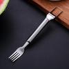 Stainless Steel Watermelon Slicer & Dicer with Fork & Spoon - Home Use Melon Cutting Tool & Meat Scooper