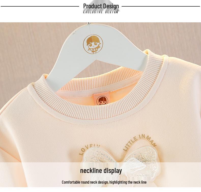 Autumn Long Sleeve Sweatshirt Dress for Girls - Fashionable Spring/Autumn Top