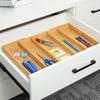 Cooking Utensil Drawer Cutlery Extendable Kitchen Tool Cutlery Large Sliding Type X Storage Drawer Organizing Bamboo Storage, Storage, Case, Capacity,