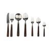 Zhi Xun Wooden Handle Matte Stainless Steel Dinner Fork Set