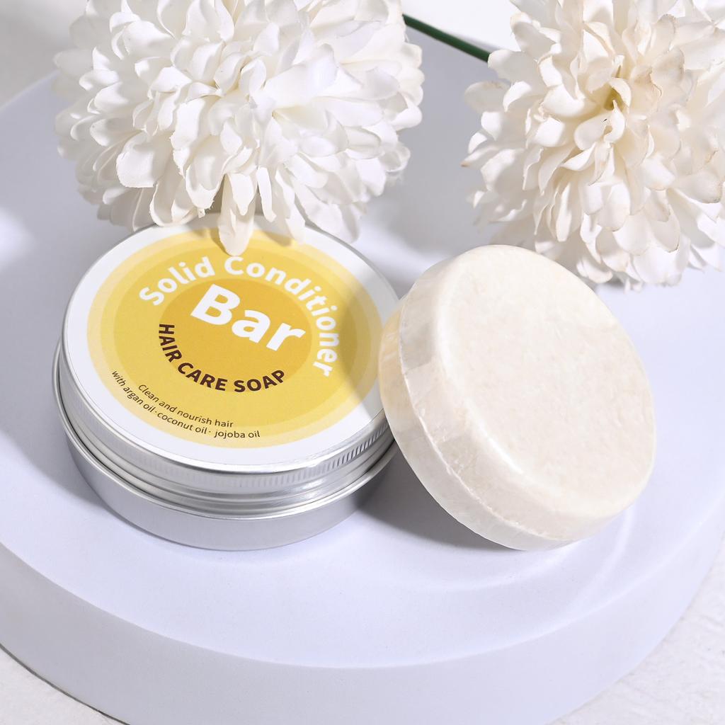 Plant Essential Oil Hair Conditioner Soap Rich In Argan Oil Coconut Oil Jojoba Oil Deep Hair Care Soap Used with Shampoo Soap