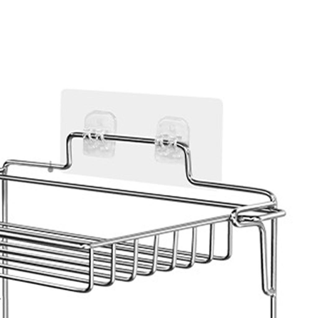 Stainless Steel Folding Storage Rack 2 Tier Bathroom Shelves Wall Mounted Kitchen Spice Rack Organizer Strong Load