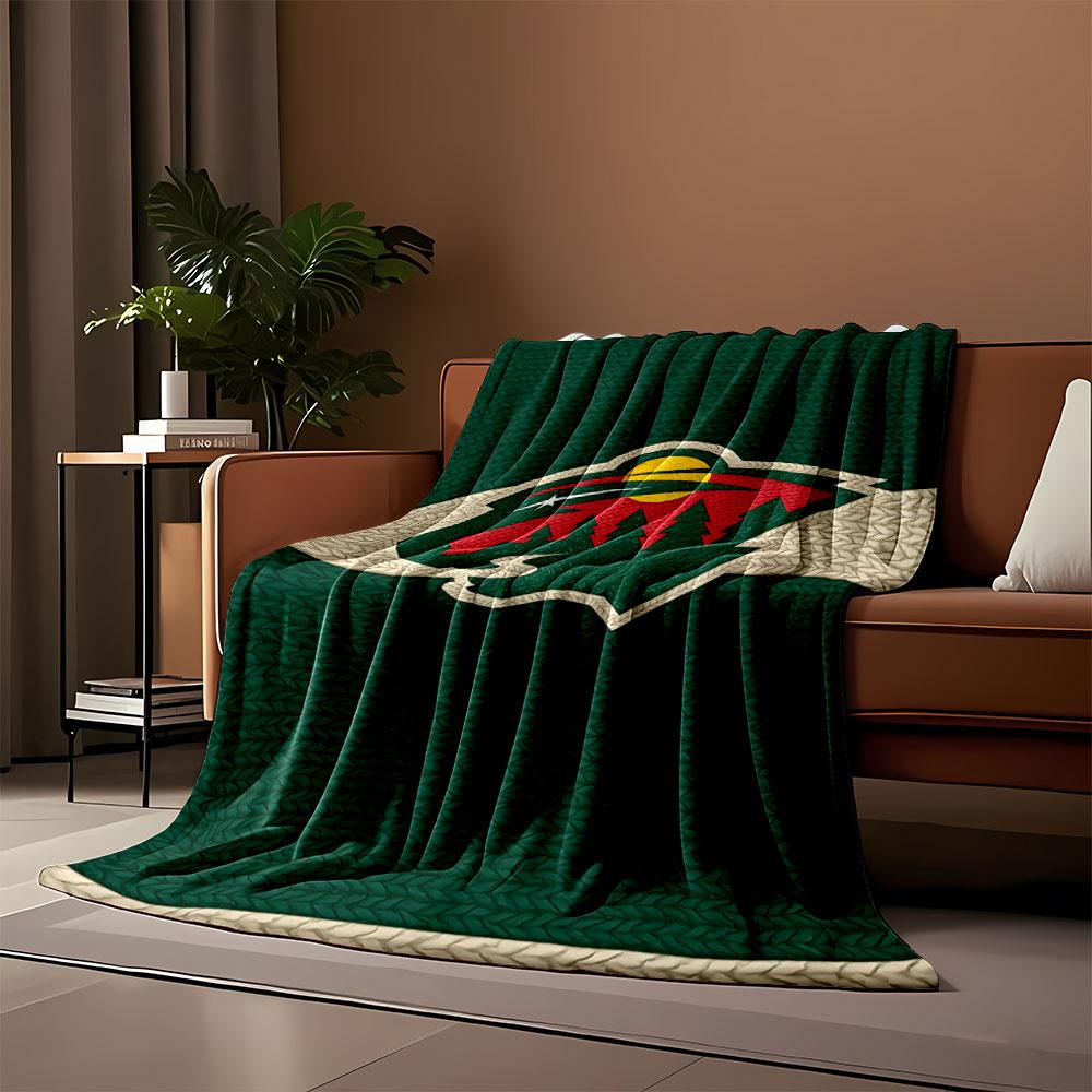 Green Wilderness Knit Design Print Blanket Soft and Cozy Perfect for the Living Room Bed Sofa or a Nap,gift