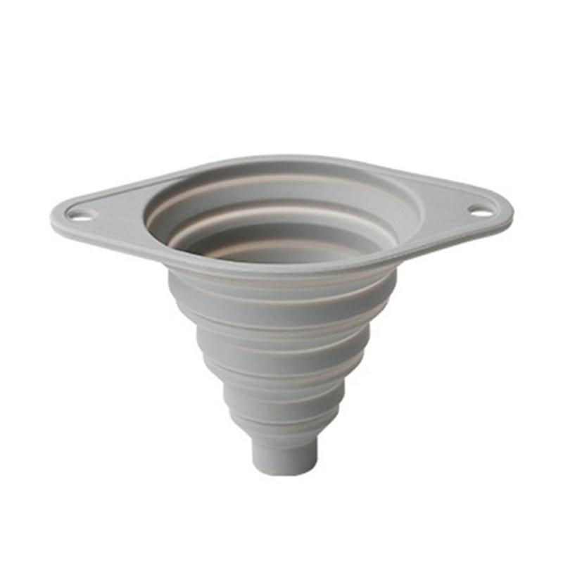 Retractable Kitchens Funnel Leak proof Wide Opening Silicone Materials Compact For Home Camping Cooking Storage