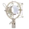 Toyvian Shock Mount Microphone Mic Holder Microphone Holder Metal Microphone Adjustable Removable PC Live Recording 1pc White Anti-Vibration