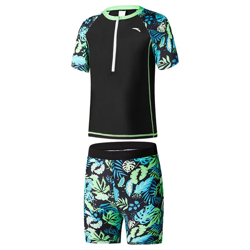 Anta Kids Boys  Two-Piece Sun Protection Swimsuit Set 150