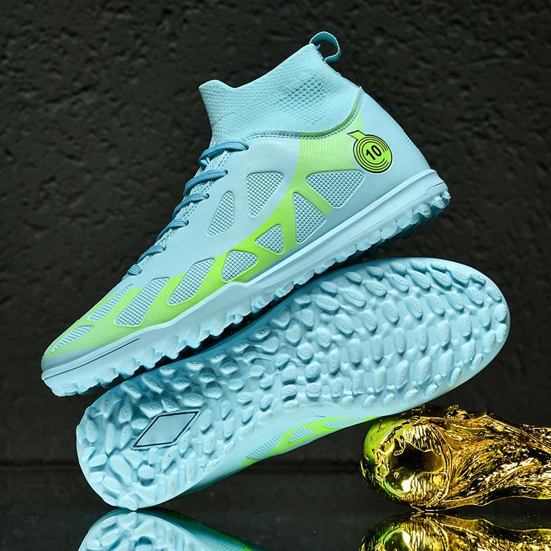 High-top Football Shoes Men's Long Nails and Broken Nails Student Children's Professional Training Shoes Large Size Football Shoes