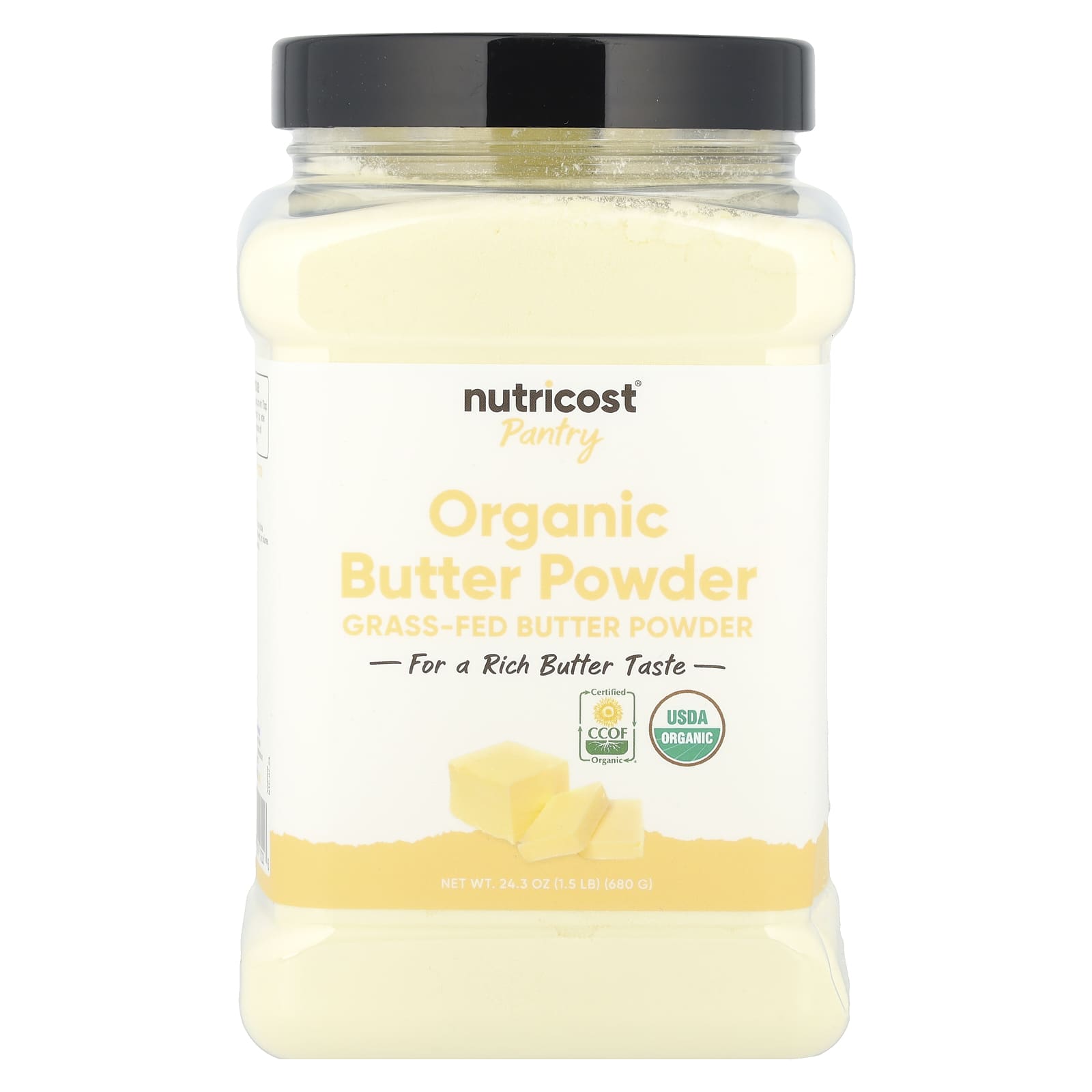 

Nutricost, Pantry, Organic Butter Powder, 24.3 oz (680 g)