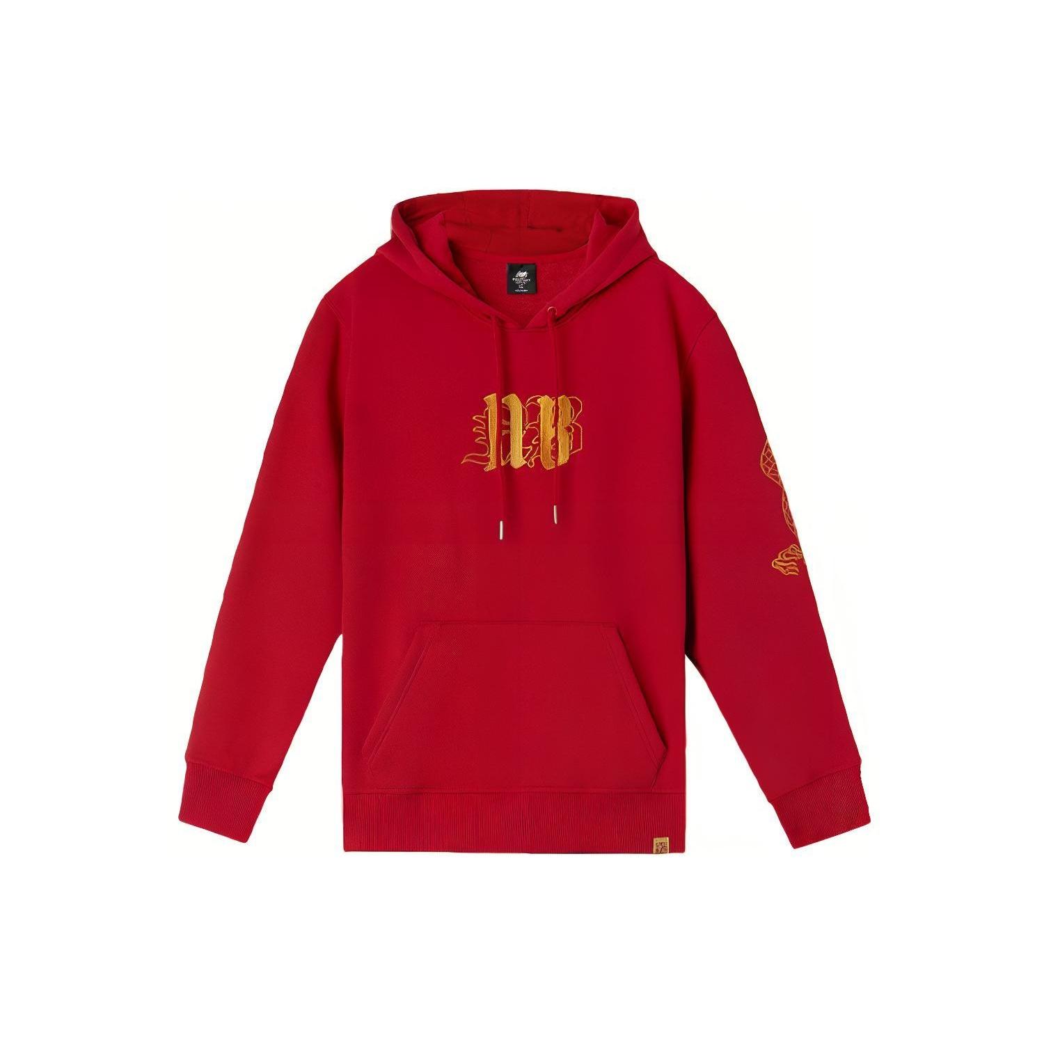New Balance Lifestyle Graphic Print Hoodie Asia Sizing Red Yellow Unisex AMT01596-REP L
