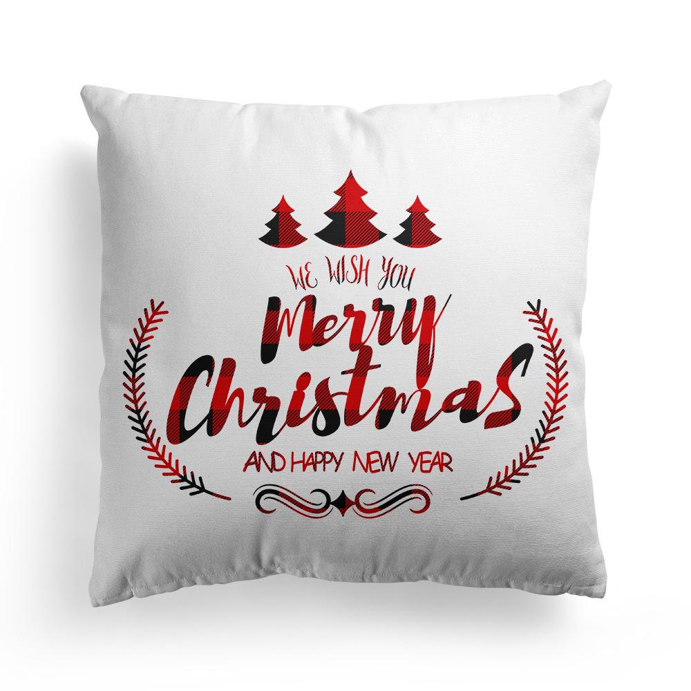 Christmas Merry Christmas Pillowcase Festive Home Decoration Sofa Pillow Cushion Cover