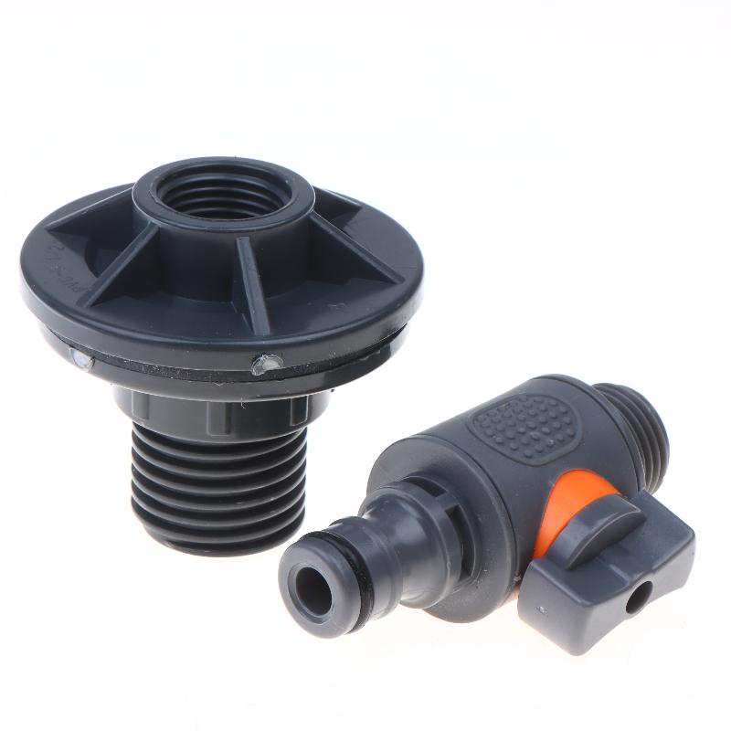 Pvc Water Tank Straight Valve Nipple Quick Stop Connector Rubber Coated Adapter Matching Pink Tape Plumbing