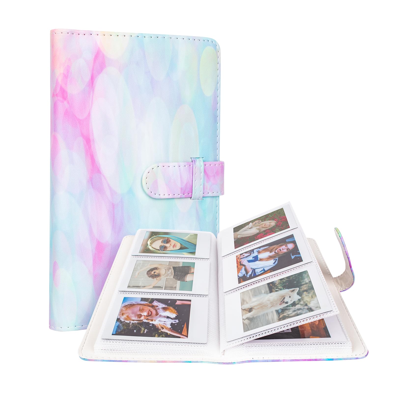 

HIYQIN Instax Fujifilm instax mini Применимая книга Instax вмещает 96 фотографий Альбом Instax большой емкости также может хранить визитные карточки и денежные карты PU