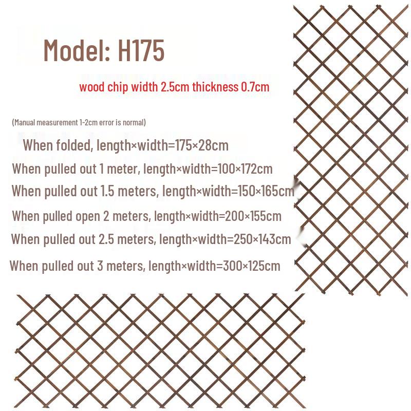 Expandable Garden Trellis with Preservative Wood for Climbing Plants