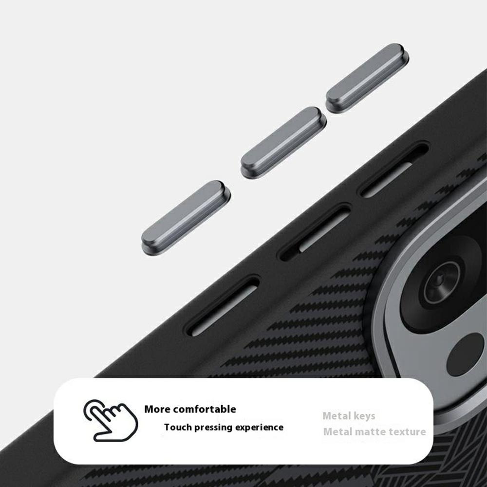 ABEEL Pro OnePlus 13T 5G Magnetický kryt PC + TPU + Hliníková slitina + PU kůže Tenký zadní kryt telefonu