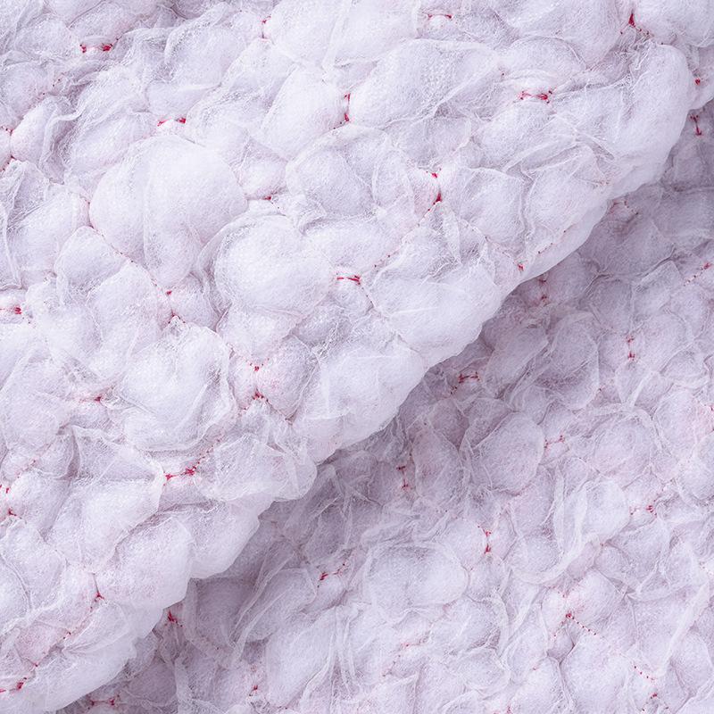 Elastic Checkered Quilted Embroidered Fabric Spring Yarn-spun Cloud Bag Cotton Fabric DIY Pet Clothing, Hand Warmer Treasure Bag