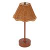LED Vintage Rattan Table Lamp 3 Colors Cordless   Shade Desk Lamp Bedside Night Light   Brightness for Bedroom Decor