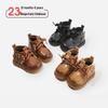 Winter Non-Slip British Style Kids' Velvet-Lined Leather Boots - Soft Sole for Baby Boys & Girls