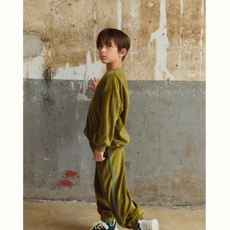 Olivan  Embroidered Piping Top And Bottom  2color