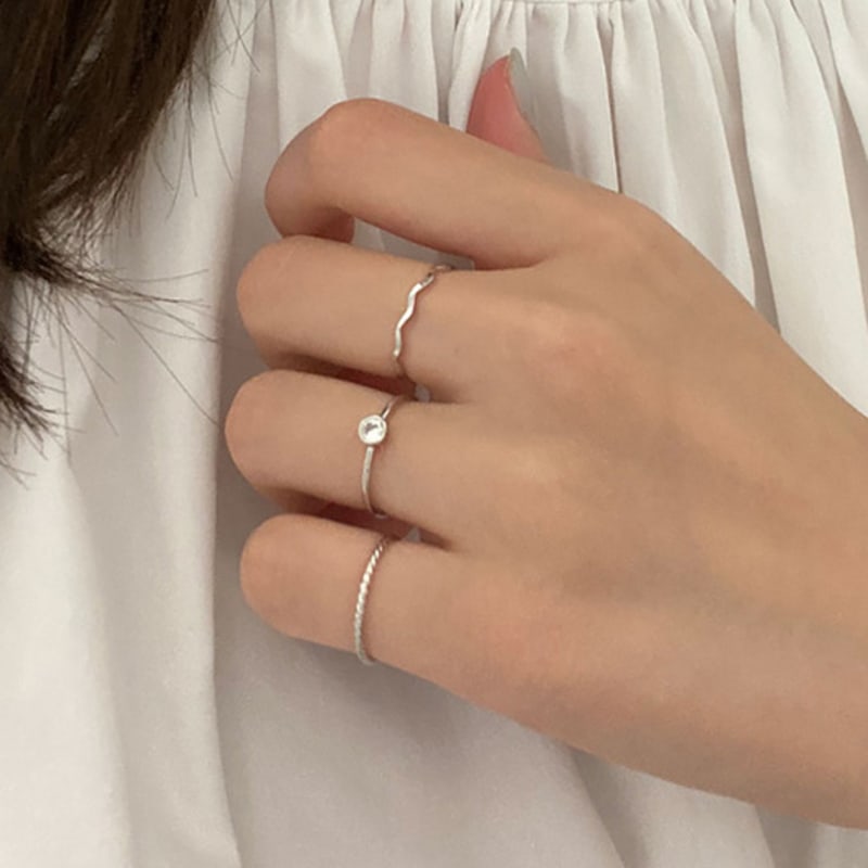 noonoo fingers white bezel ring