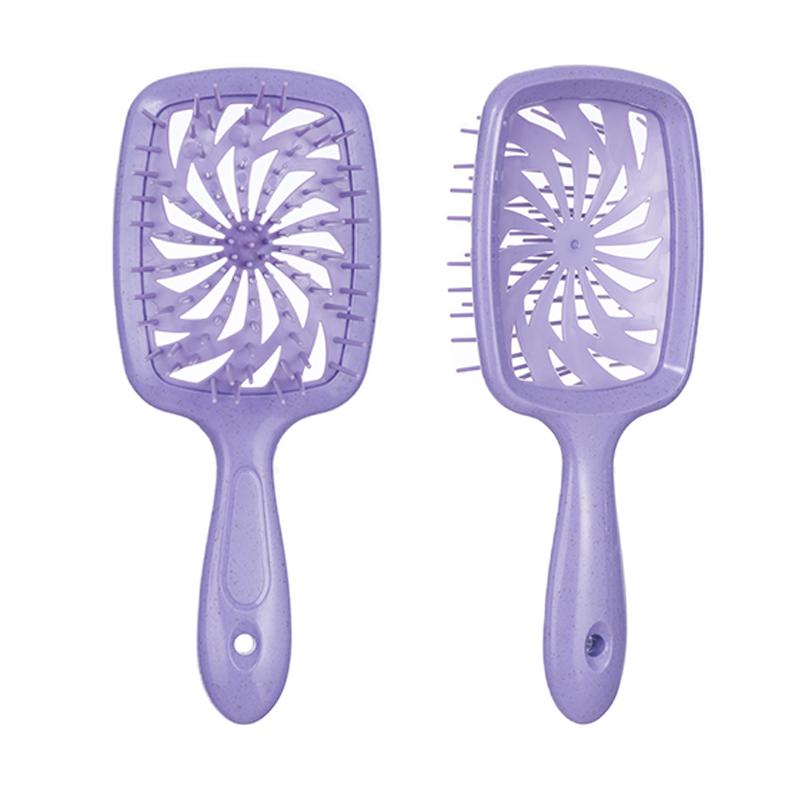 1pcs Air Cushion Hair Brush Wheat Straw Tangled Scalp Massage Comb Hollow Out Winmill Anti-static Hairbrush Salon Styling Tool