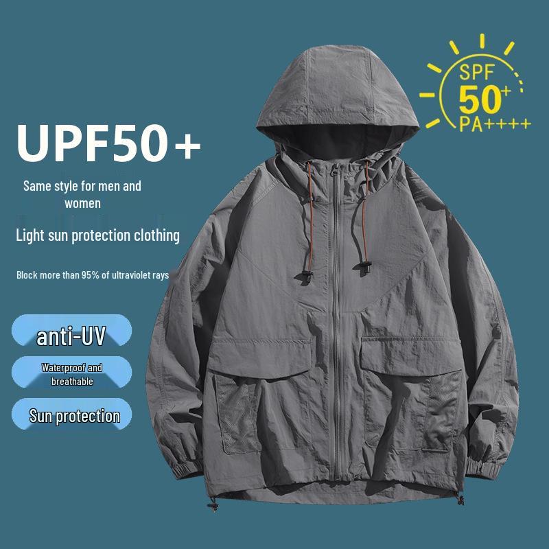Dopamine UV Protection Couple's Windbreaker: Lightweight, Breathable Summer Skin Clothing for Men & Women, Ideal for Climbing & Outdoor Activities.