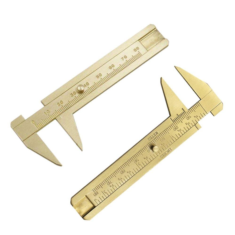 Sliding Pocket Caliper Brass Sliding Gauge Retro Vernier Calipe  Measuring Tool