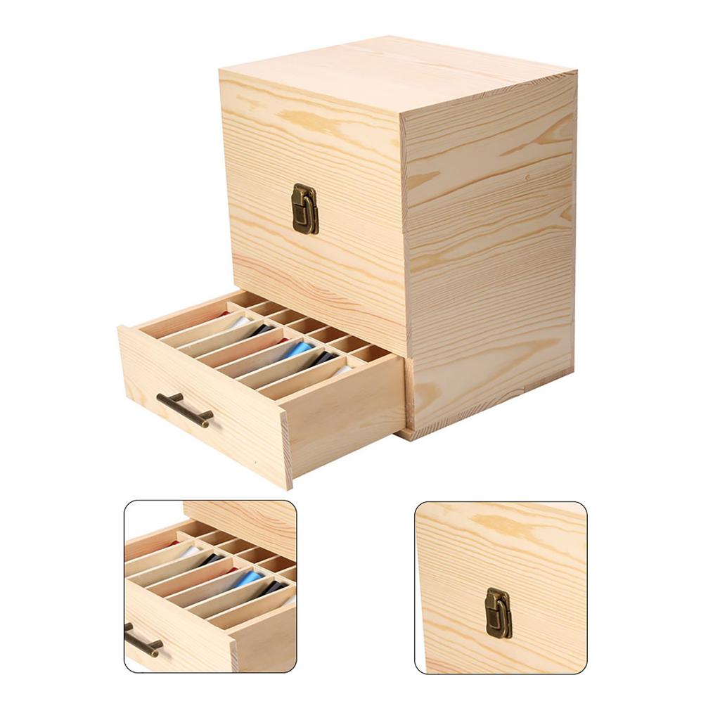 59Slots Essential Storage Box Wooden Oil Case Organizer Container Aromatherapy