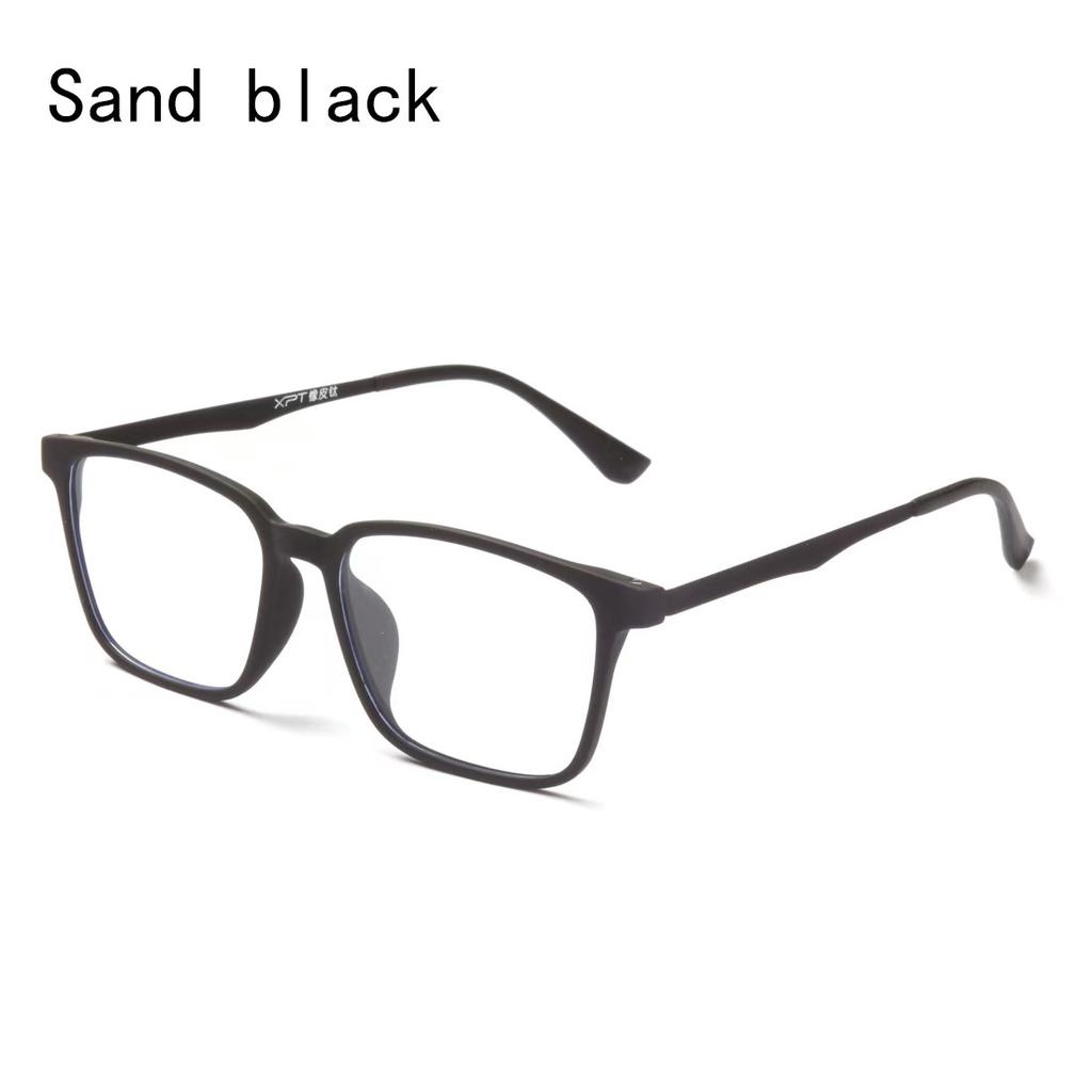 Retro Ultra Light Rubber Titanium Tr-90 Square Eyeglass Frame Men Women Anti Blue Light Anti Radiation Computer Office Glasses